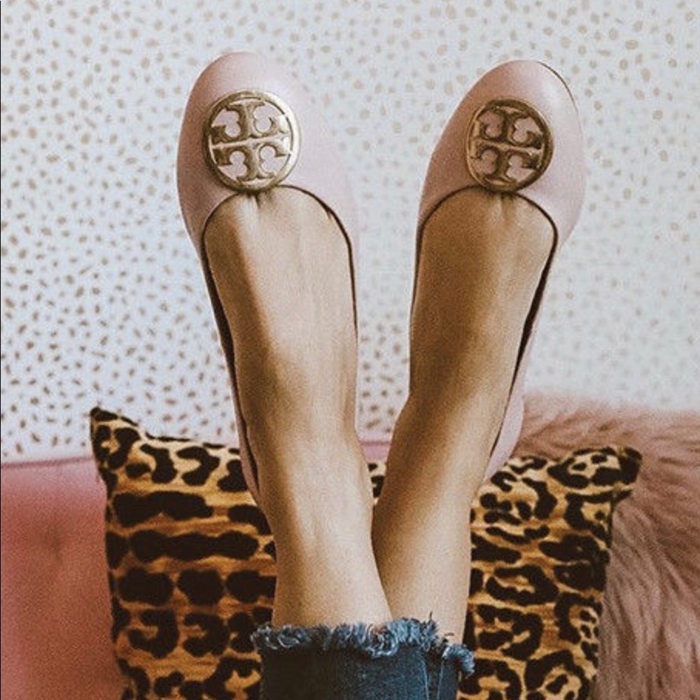 NWT TORY BURCH BENTON BALLET NAPPA LEATHER FLATS